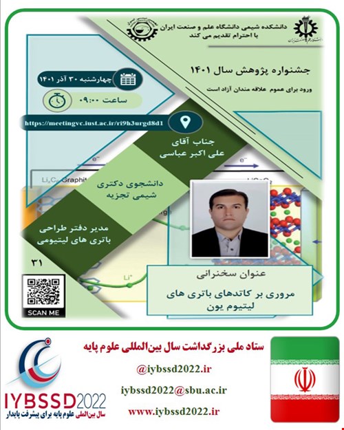 فیلم وبینار مروری بر کاتدهای باتری های لیتیوم یون